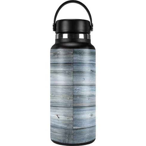 Weathered Blue Wood Hydro Flask 32oz Wide Mouth Skin